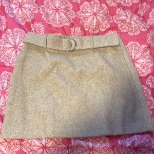 Crème/Tan Winter Mini-Skirt